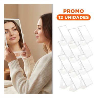 PACK12 SUPERFICIE REFLECTANTE RECTANGULAR PARA MESA 18X15CM TRANSPARENTE Y+REGALO STICKER - 1