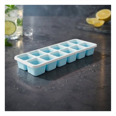 PACK12 DISPENSADOR PRACTICO DE HIELO UNIFORME CELESTE - 2