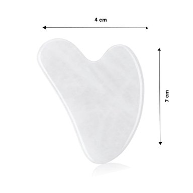 MODELO GUA SHA DE CUARZO PARA ROSTRO EN TONALIDAD BLANCO - 4