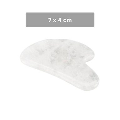 VERSION GUA SHA DE CUARZO PARA ROSTRO BLANCO Y+PAPEL REGALO - 4