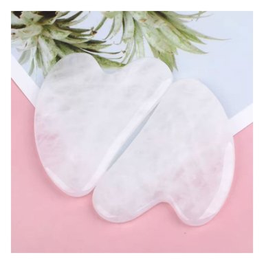 VERSION GUA SHA DE CUARZO PARA ROSTRO BLANCO Y+PAPEL REGALO - 5