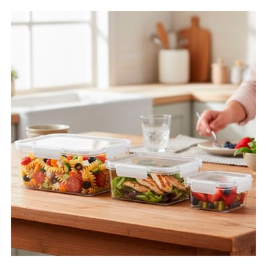 PACK6 SISTEMA MULTIUSO PARA COCINA MODERNA Y FUNCIONAL TRANSPARENTE Y+REGALO STICKER - 5