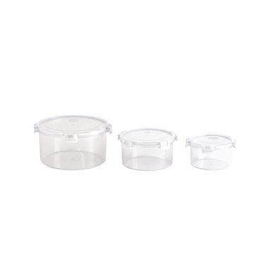 PACK6 BOWLS HERMETICOS PARA REFRIGERADORA FAMILIAR TRANSPARENTE Y+REGALO STICKER - 2