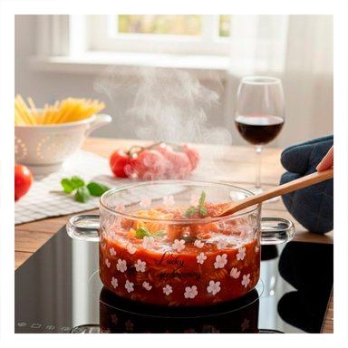 PACK4 CONTENEDOR PRACTICO EN BOROSILICATO PARA USO DIARIO 1,8L TRANSPARENTE Y+PAPEL REGALO - 5