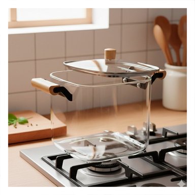 PACK4 CALDERO DE COCINA PARA PREPARACIONES ABUNDANTES 5500ML TRANSPARENTE - 2