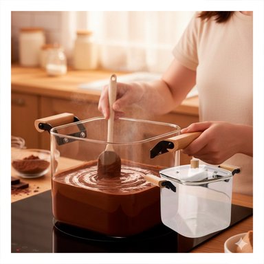 PACK4 CALDERO DE COCINA PARA PREPARACIONES ABUNDANTES 5500ML TRANSPARENTE - 3