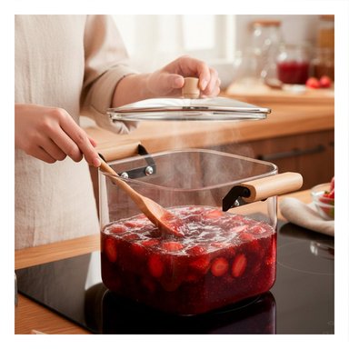 PACK4 CALDERO DE COCINA PARA PREPARACIONES ABUNDANTES 5500ML TRANSPARENTE - 5