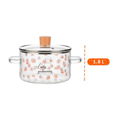 RECIPIENTE PRACTICO PARA PREPARAR ALIMENTOS CALIENTES 1,8L TRANSPARENTE Y+POST IT - 4