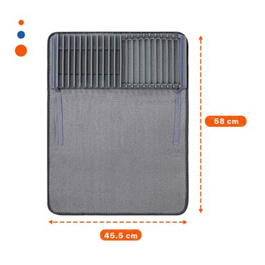 PACK4 BASE DE SECADO ABSORBENTE COLOR PLOMO PARA SECAR UTENSILIOS RAPIDAMENTE Y+REGALO STICKER - 4