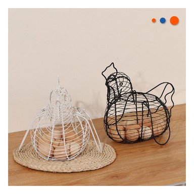 PACK6 COMPLEMENTO DECORATIVO PARA HUEVOS CON ASA BLANCO FIGURA GALLINA Y+PAPEL REGALO - 2