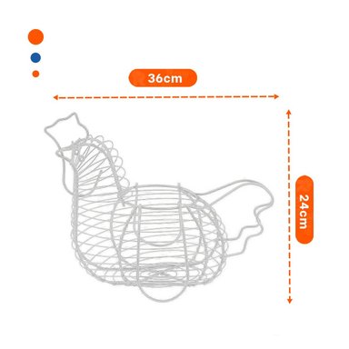 PACK6 COMPLEMENTO DECORATIVO PARA HUEVOS CON ASA BLANCO FIGURA GALLINA Y+PAPEL REGALO - 4