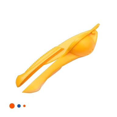 PACK6 EXPRIMIDOR DE BEBIDAS PLASTICO AMARILLO PARA LIMONES NARANJAS Y MAS Y+REGALO STICKER - 2