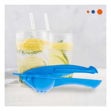 HERRAMIENTA DE LIMON PLASTICO CELESTE PARA COCINA HOGAR Y REUNIONES Y+LIGAS REGALO - 1