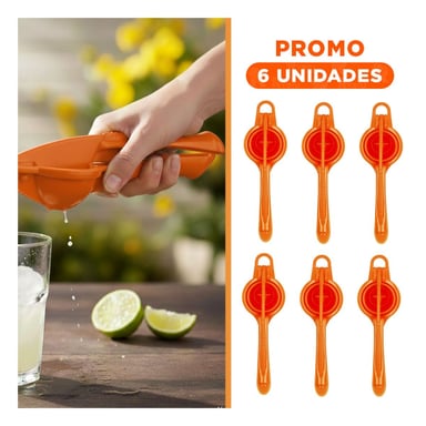 PACK6 MOLINO LIGERO PLASTICO NARANJA RESISTENTE Y PRACTICO PARA USO DIARIO - 1