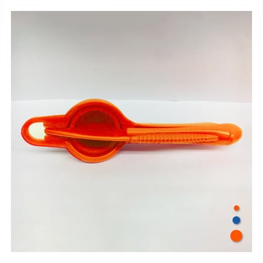 MOLINO DE COCINA PLASTICO NARANJA PARA PREPARAR JUGOS CASEROS FACIL Y+PAPEL REGALO - 2