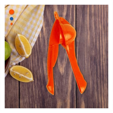 MOLINO DE COCINA PLASTICO NARANJA PARA PREPARAR JUGOS CASEROS FACIL Y+PAPEL REGALO - 3