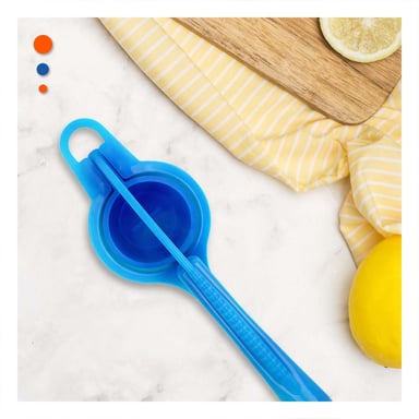 PACK6 PRENSA DURABLE DE LIMON PLASTICO CELESTE PARA COCINA HOGAR Y REUNIONES - 3