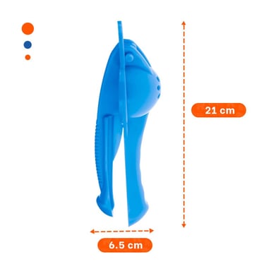PACK6 PRENSA DURABLE DE LIMON PLASTICO CELESTE PARA COCINA HOGAR Y REUNIONES - 4