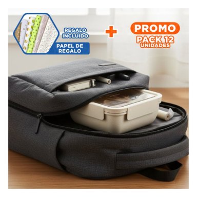 PACK12 TAPER CUADRADO CON CUBIERTOS 1100ML ROSADO PARA TRANSPORTAR COMIDA Y+PAPEL REGALO - 1