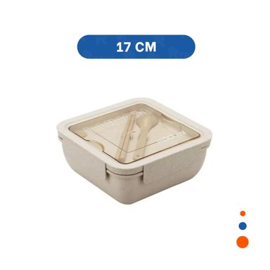 ENVASE CUADRADO CON CUBIERTOS 1100ML ROSADO PARA LUNCH Y GUARDAR COMIDA Y+LIGAS REGALO - 4