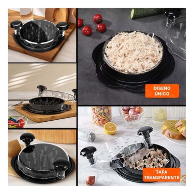SISTEMA GIRATORIO PRACTICO PARA DESMENUZAR CARNE COCIDA EN COCINA Y+POST IT - 5