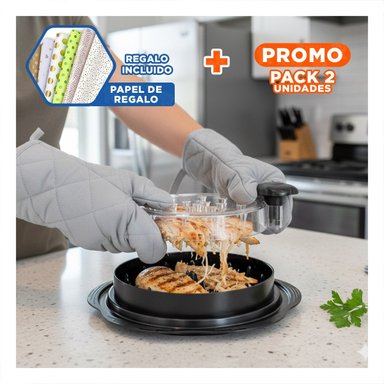 PACK2 EQUIPO MANUAL COMPACTO PARA TRITURAR CARNE COCIDA EN COCINA FAMILIAR Y+PAPEL REGALO - 1
