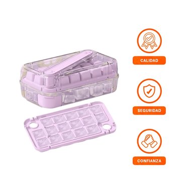 PACK6 RECIPIENTE DE CUBOS DE HIELO VERDE CLIC LINEA PARA COCTELES Y JUGOS Y+REGALO STICKER - 2