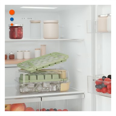 PACK12 MOLDE DE CUBOS DE HIELO VERDE CLIC LINEA FACIL DE LIMPIAR Y GUARDAR - 5