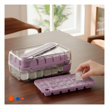CONTENEDOR DE CUBOS DE HIELO VERDE CLIC LINEA RESISTENTE Y LIGERA Y+REGALO STICKER - 2