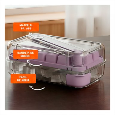 CONTENEDOR DE CUBOS DE HIELO VERDE CLIC LINEA RESISTENTE Y LIGERA Y+REGALO STICKER - 5