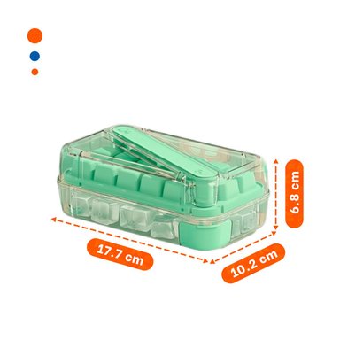 PACK12 FORMA DE CUBOS DE HIELO VERDE CLIC LINEA DURADERA Y LIGERA DIARIO Y+REGALO STICKER - 4