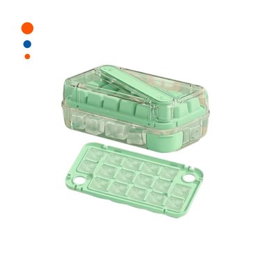 MOLDE DE CUBOS DE HIELO VERDE CLIC LINEA REUTILIZABLE Y COMODO PARA JUGOS Y+PAPEL REGALO - 1