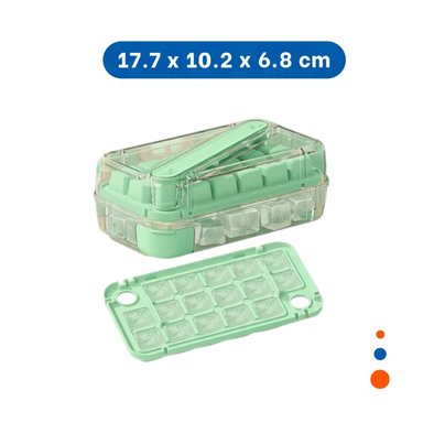 MOLDE DE CUBOS DE HIELO VERDE CLIC LINEA REUTILIZABLE Y COMODO PARA JUGOS Y+PAPEL REGALO - 4