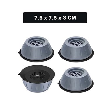 APOYO DE BASE ANTIVIBRATORIO Y ANTIDESLIZANTE EN SET DE CUATRO UNIDADES Y+LIGAS REGALO - 4