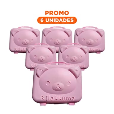 PACK6 PETACA COMPACTO DE OSO EN COLOR ROSADO CON USO MULTIUSOS - 1