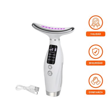 DISPOSITIVO FACIAL 7 MODOS DE COLOR RUTINA DE BELLEZA BLANCO COMPACTO Y+LIGAS REGALO - 3