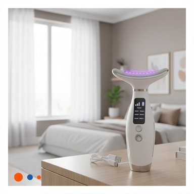 DISPOSITIVO FACIAL 7 MODOS DE COLOR LUZ LED COLOR BLANCO PARA PIEL EN CASA - 2