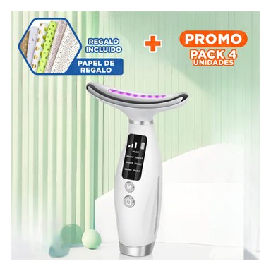 PACK4 HERRAMIENTA FACIAL 7 MODOS DE COLOR USO DOMESTICO BLANCO PRACTICO DIARIO Y+PAPEL REGALO - 1