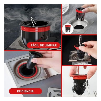 SISTEMA DE DRENAJE PARA AREA DOMESTICA CON BLOQUEO DE INSECTOS NEGRO Y+POST IT - 1