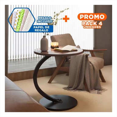 PACK4 MOSTRADOR CIRCULAR 40X60CM MARRON Y NEGRO ACABADO ELEGANTE HOGAR DECO Y+PAPEL REGALO - 1