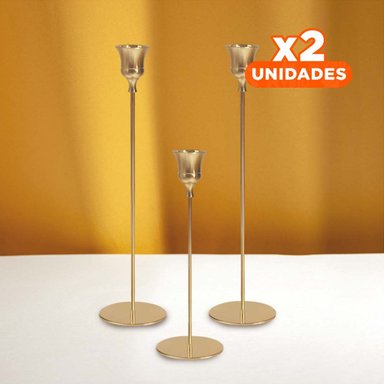 PACK2 ELEMENTO METALICO PARA VELAS QUE MEJORA LA AMBIENTACION DEL HOGAR Y+REGALO STICKER - 1