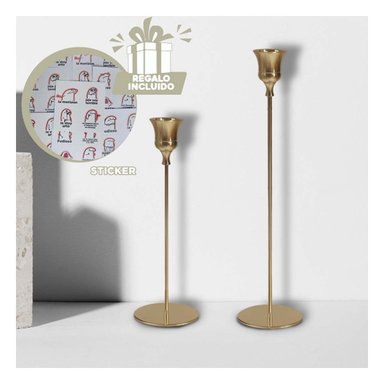 COMPLEMENTO DECORATIVO PARA VELAS DE METAL QUE APORTA ESTILO AL HOGAR Y+REGALO STICKER - 1