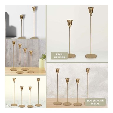 BASE DE METAL PARA VELAS DECORATIVAS QUE ACOMPANA ESTILOS CLASICOS Y MODERNOS Y+POST IT - 1