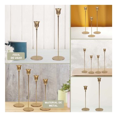ACCESORIO DECORATIVO DE METAL PARA VELAS QUE REALZA ESPACIOS DEL HOGAR - 5