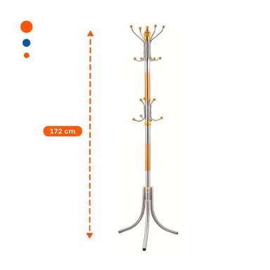 PACK4 MODULO DE COLGADO 172CM DORADO Y PLATEADO PARA HOGAR VERSATIL Y FIRME Y+REGALO STICKER - 4