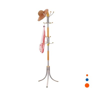COLGADOR MULTIUSO 172CM DORADO Y PLATEADO DISEÑO MODERNO LIGERO Y ACTUAL Y+REGALO STICKER - 3