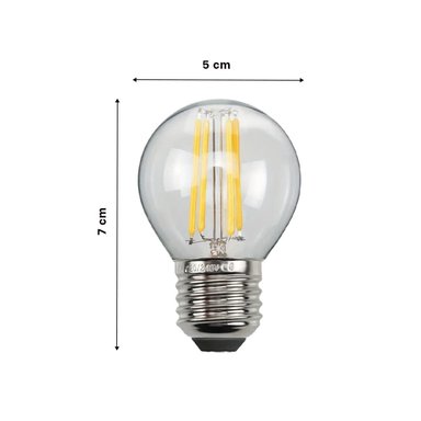 PACK12 BOMBILLA COMPACTA 4W TRANSPARENTE LUZ BLANCA PARA CASA HOGAR FESTIVA Y+PAPEL REGALO - 4