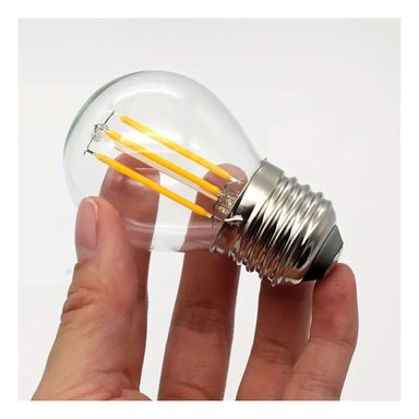 PACK12 BOMBILLA COMPACTA 4W TRANSPARENTE LUZ BLANCA PARA CASA HOGAR FESTIVA Y+PAPEL REGALO - 5