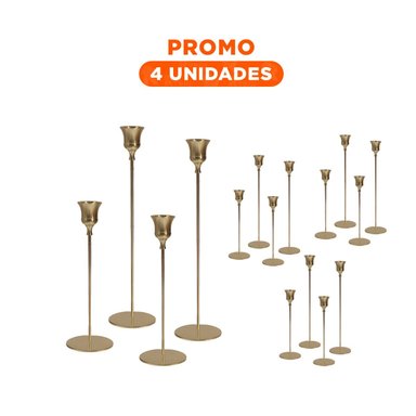 PACK4 OBJETO DE METAL PARA VELAS QUE APORTA DETALLE VISUAL A LA DECORACION Y+REGALO STICKER - 1