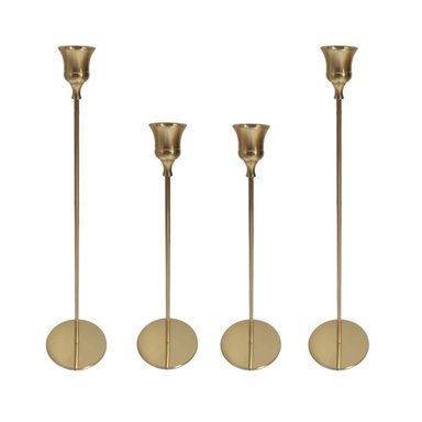 PACK4 COMPLEMENTO DECORATIVO METALICO PARA VELAS EN AMBIENTES DEL HOGAR Y+PAPEL REGALO - 3